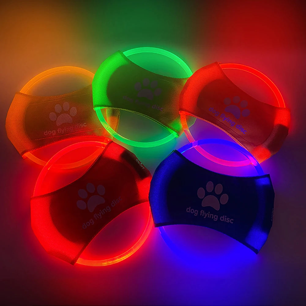 Dog Flying Discs with Light Glowing LED