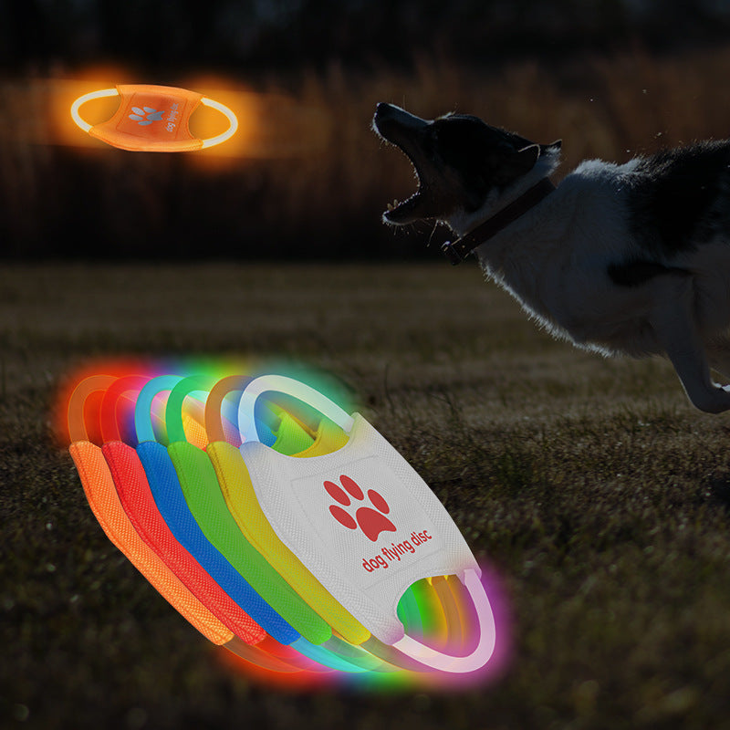 Dog Flying Discs with Light Glowing LED