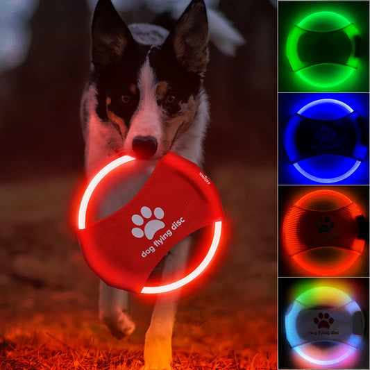 Dog Flying Discs with Light Glowing LED